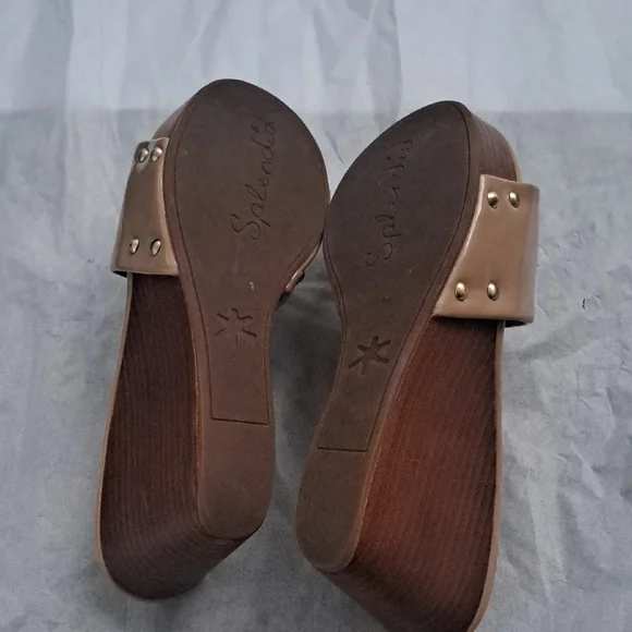 Splendid Tan Slide Sandals Minimalist Design - Picture 5 of 6